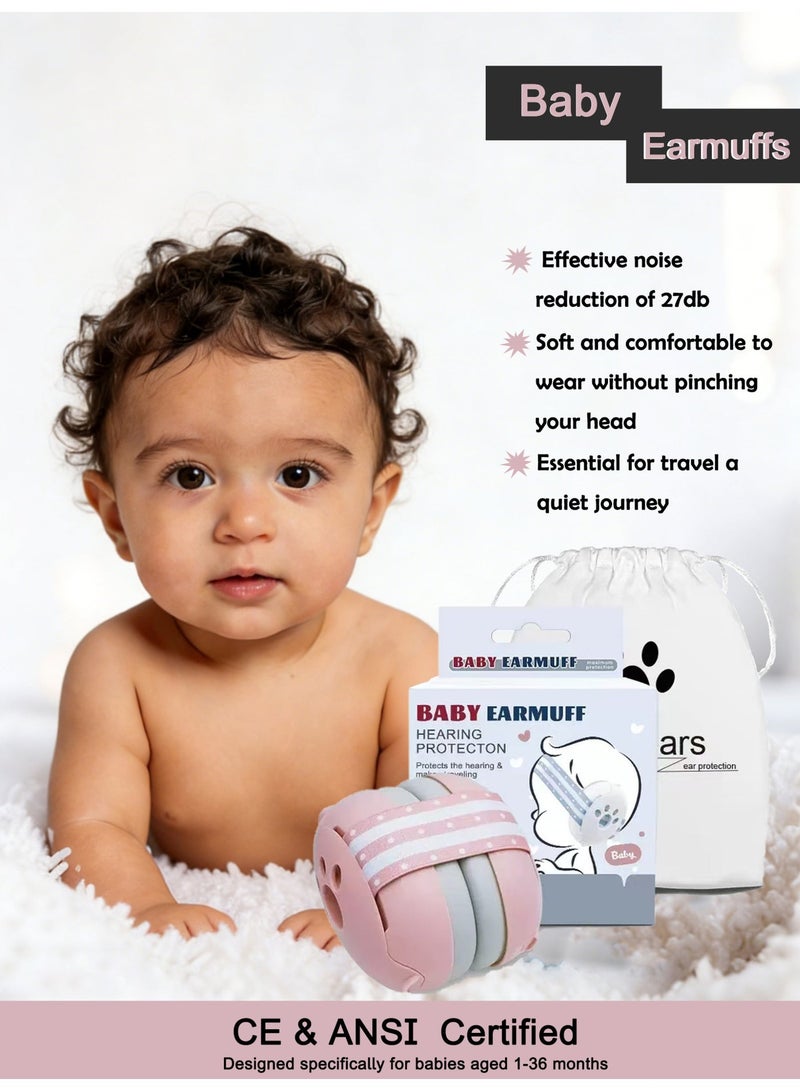 سدادات أذن للأطفال، حماية أذن الطفل، سدادات أذن للأطفال الرضع والأطفال الصغار حتى عمر 36 شهرًا، سدادات أذن عازلة للضوضاء - سماعات رأس مريحة للأطفال ضد تلف السمع وتحسين النوم - Image 1